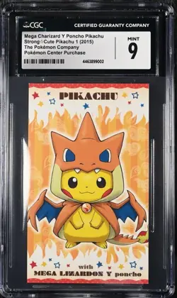 CGC9 Pokemon: Pikachu Business Card-Charizard Y 2015 Pokemon Mega Campaign Y*7 - Image 1