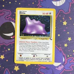 Ditto - 3/62 - Pokemon Fossil Unlimited Holo Rare Card WOTC LP - Image 1
