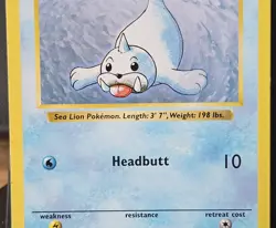 Pokemon Seel 60 HP Uncommon Base Set Shadowless 041/102 Regular TCG Card 1999 - Image 3