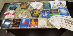 LOT, 30 Pokemon TCG ETB Player's Guides, 6 Posters, 4 Jumbo Cards, 2 Coins, 151 - Image 1
