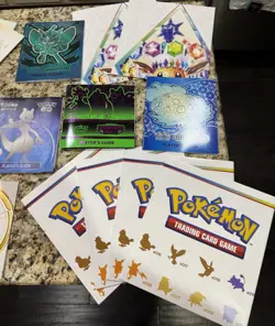 LOT, 30 Pokemon TCG ETB Player's Guides, 6 Posters, 4 Jumbo Cards, 2 Coins, 151 - Image 4