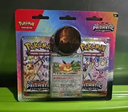 Pokemon NEW Prismatic Evolutions Two Pack Booster Foil Eevee Expansion Card Game - Image 1