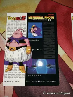 Carte Dragon Ball Z Trading Collection Memorial Photo 91 card rare 1995 Buu - Image 2