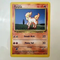 Pokemon Card Ponyta 60/102 1999 Base Set Unlimited WOTC NM-Mint - Image 1