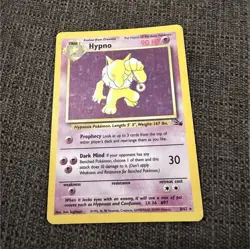 Pokemon Hypno Fossil Rare 8/62 90 HP Wizards Vintage Psychic Card - Image 1