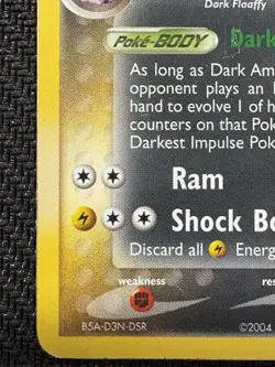 Pokemon TCG Dark Ampharos EX Team Rocket Returns 2/109 Holo Rare 2004 Card - Image 5
