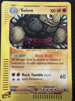 Pokemon TCG Golem Expedition 14/165 Holo E Reader Series 2002 WOTC HP Dmg Card - Image 1