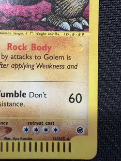 Pokemon TCG Golem Expedition 14/165 Holo E Reader Series 2002 WOTC HP Dmg Card - Image 4