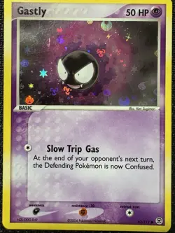 Pokemon TCG Gastly EX FireRed & LeafGreen 63/112 Reverse Holo 2004 MP Card - Image 1