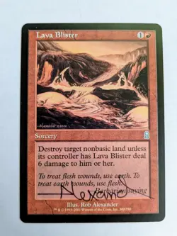MTG Lava Blister SIGNED BY ROB ALEXANDER - Image 1