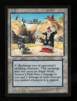 Vtg 1994 Magic the Gathering The Dark Sorrow's Path NM MTG Rare Land - Image 1