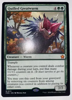 MTG TCG Foundations Quilled Greatwurm 0111 Regular Mythic - Image 1