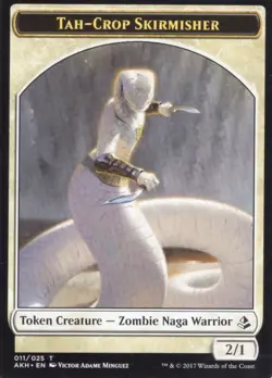 2X TAH-CROP SKIRMISHER TOKEN 011/025 AMONKHET MTG MAGIC LP X2 - Image 1