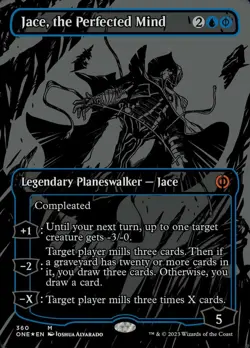 [1x] Jace, the Perfected Mind - Oil Slick Raised Foil Near Mint, English Phyrexi - Image 1