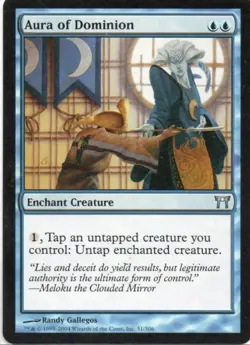 Aura of Dominion MTG Champions of Kamigawa Lightly Played - Image 1