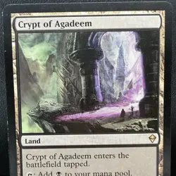 MTG Crypt of Agadeem 212/249 LP Zendikar Black Land - Image 1