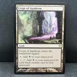 MTG Crypt of Agadeem 212/249 LP Zendikar Black Land - Image 4
