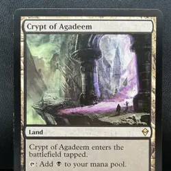 MTG Crypt of Agadeem 212/249 LP Zendikar Black Land - Image 5