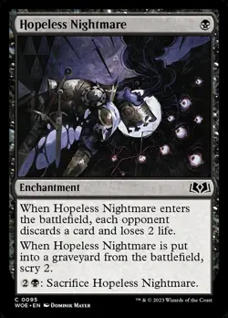 Hopeless Nightmare #0095 MTG Wilds of Eldraine Woe Common Near Mint - Image 1