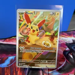 2023 Pokemon TCG Plusle 193/182 Paradox Rift Illustration Rare - Image 1