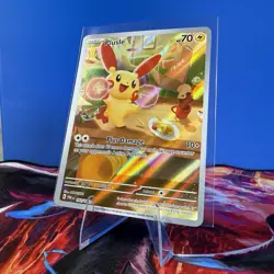 2023 Pokemon TCG Plusle 193/182 Paradox Rift Illustration Rare - Image 4