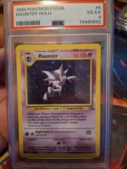 Haunter 6/62 Fossil Holo PSA 4 VG-EX #6 1999 Pokemon Fossil - Image 1