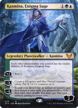 1x Kasmina, Enigma Sage Extended Borderless NM x1 Mtg Magic Gathering Changie - Image 1