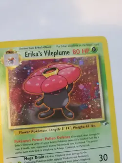 Erika's Vileplume Gym Holo Pokemon Card Base WOTC - Image 4