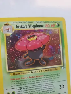 Erika's Vileplume Gym Holo Pokemon Card Base WOTC - Image 5