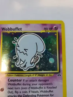 Wobbuffet Neo Discovery Holo Pokemon Card Base WOTC LP - NM - Image 4