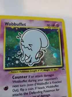 Wobbuffet Neo Discovery Holo Pokemon Card Base WOTC LP - NM - Image 5