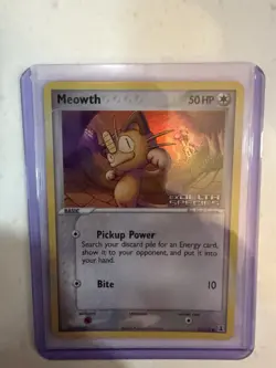Meowth EX 77/113 EX Delta Species Reverse Holo Basic Cat Pokemon Card 2005 - Image 1
