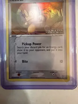 Meowth EX 77/113 EX Delta Species Reverse Holo Basic Cat Pokemon Card 2005 - Image 3