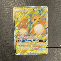 Pokemon Raichu & Alolan Raichu GX Full Art TAG TEAM Ultra Rare Holo 220/236 - Image 1