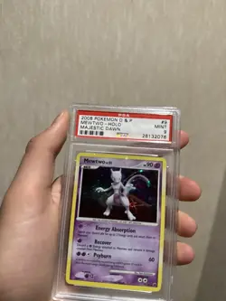 Mewtwo Holo 9/100 Diamond & Pearl Majestic Dawn PSA 9 ‼HOLO BLEED ERROR‼ - Image 5