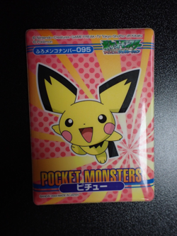 Pokemon Bandai Promo Waterproof Bathroom Menko Card Pichu #6126 PLAY - Image 1