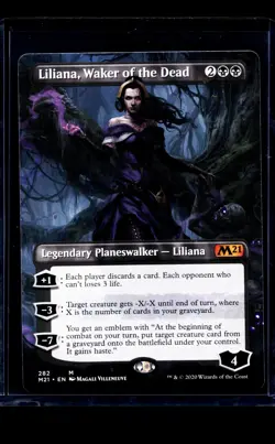 Magic The Gathering M21 Core Set 2021 Borderless #282 Liliana Waker of the Dead - Image 1