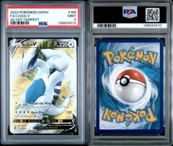 2022 POKEMON LUGIA V SWORD & SHIELD SWSH SILVER TEMPEST #185 FULL ART FA PSA 9 - Image 3