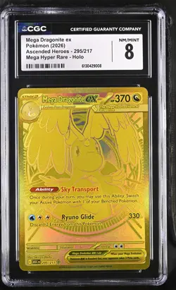 Mega Dragonite EX 295/217 Hyper Rare Holo Pokemon CGC 8 Nm/mint *008 - Image 1