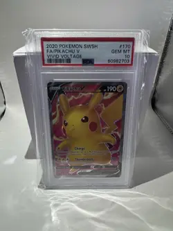 PSA 10 Pikachu V Full Art 170/185 Vivid Voltage GEM MINT Pokemon Card - Image 1