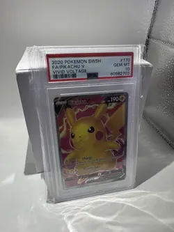 PSA 10 Pikachu V Full Art 170/185 Vivid Voltage GEM MINT Pokemon Card - Image 3