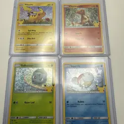 Pokemon McDonald's 25th Anniversary Pikachu Squirtle Charmander Bulbasaur HOLO - Image 2