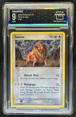 2004 Pokemon EX FireRed & LeafGreen Tauros Holo #16/112 Arena Club 9 - Image 1