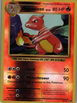 Charmeleon 10/108 Uncommon Evolutions Pokemon Reverse Holo Lightly Played - Image 1