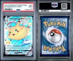 2021 POKEMON CELEBRATIONS #007 FULL ART FLYING PIKACHU VMAX 007/025 MINT PSA 9 - Image 3
