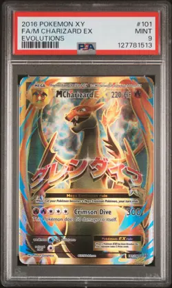 2016 Pokemon XY Evolutions M Charizard Ex Full Art #101 MT PSA 9 Evolutions - Image 1