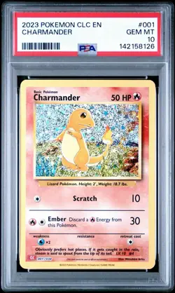 Pokemon TCG Classic Collection CLC 2023 #001/034 Charmander PSA 10 - Image 1