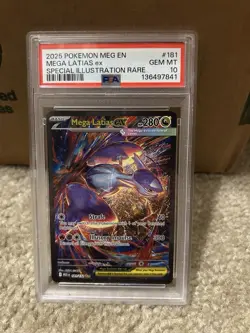 Mega Latias ex 2025 Pokemon Mega Evolution SIR 181/132 PSA 10 - Image 1
