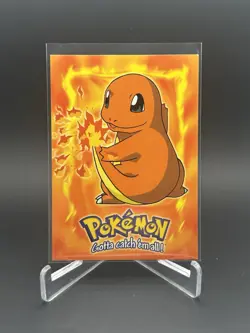 Charmander #04 Pokemon TOPPS Series 1 TV Animation Blue Label - Image 1