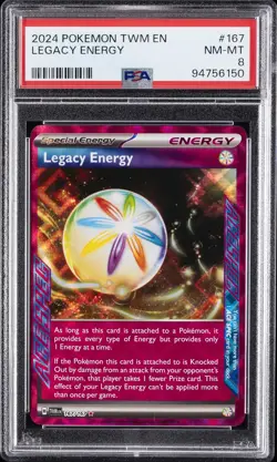 2024 POKEMON TWM EN-TWILIGHT MASQUERADE #167 LEGACY ENERGY PSA 8 - Image 1